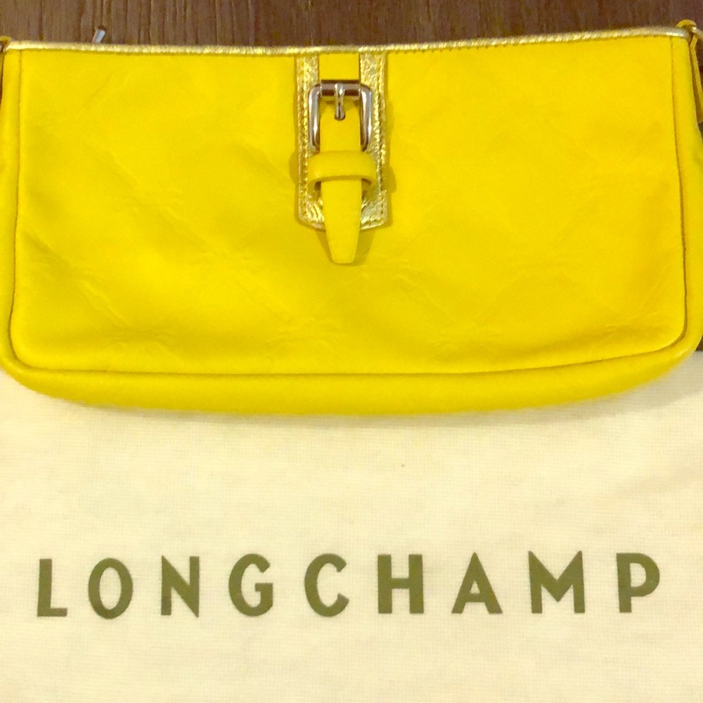 Bright Yellow Longchamp clutch